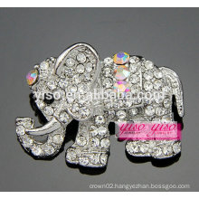 cutie clear and AB stone elephant brooch